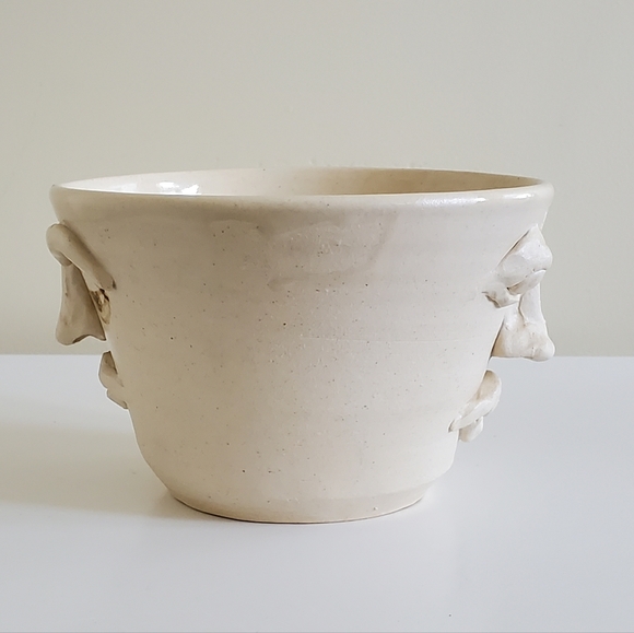 Two Faced Studio Art Bowl, Signed - Picture 16 of 16